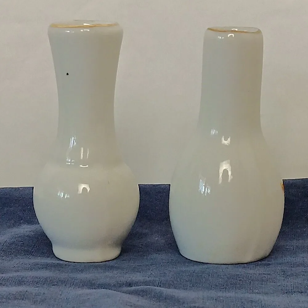 Miniature Vase 2 1/2” Tall Porcelain  Yellow and Pink Flowers Gold Rim